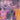 Swirls of purple and orange bath fizzers