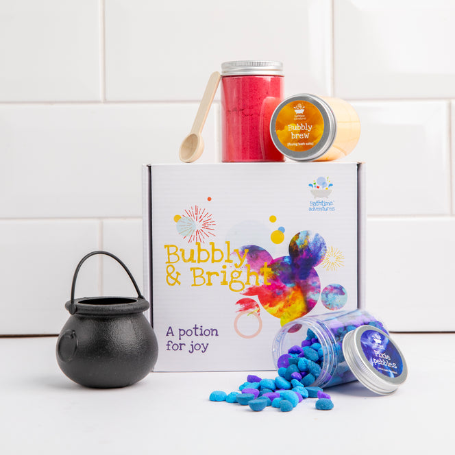 Bubbly and Bright Mini Bathtime Potion Kit and Cauldron