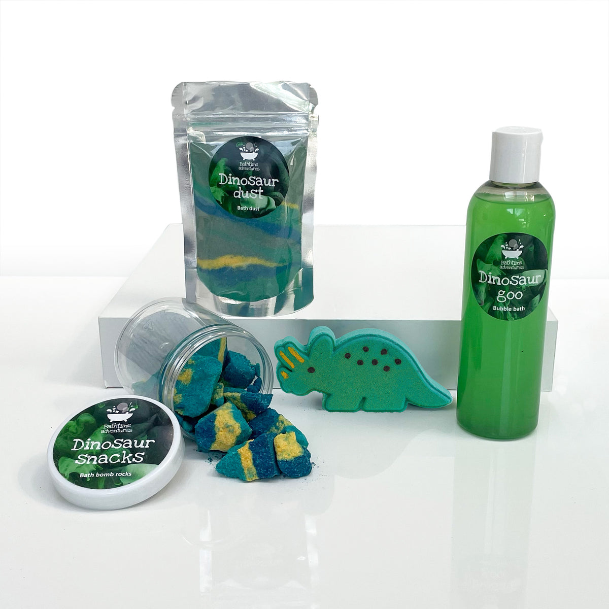 Dinosaur 4-piece bath time gift set