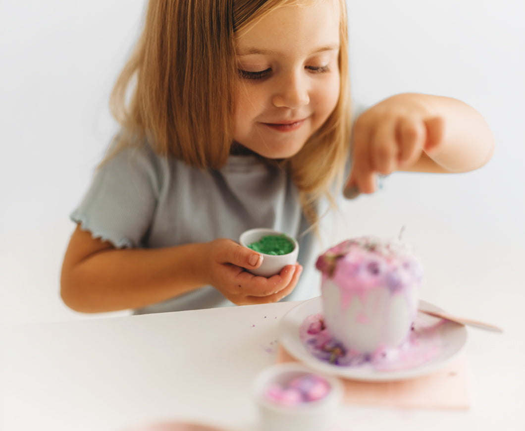 Girl making magical potions
