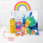'Sunshine & Showers' Rainbow 4-piece bath time gift set