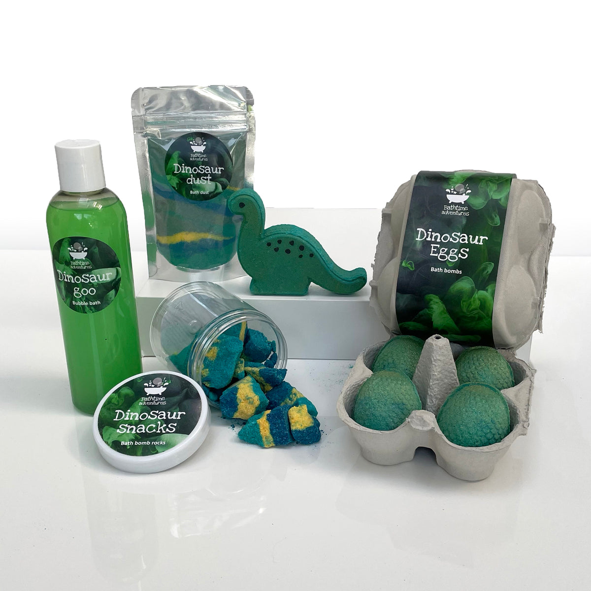 Dinosaur 5-piece bath time gift set