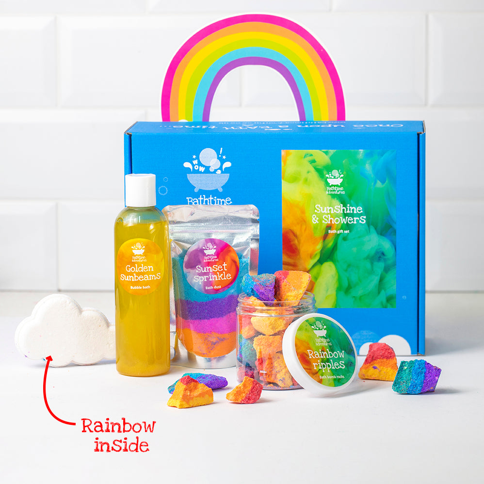 Rainbow bath gift bundle | Kids bath treats | Bathtime Adventures ...